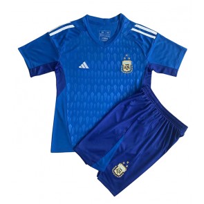 Argentina Golmanski Gostujuci Dres za Dječji SP 2022 Kratak Rukavima (+ kratke hlače)